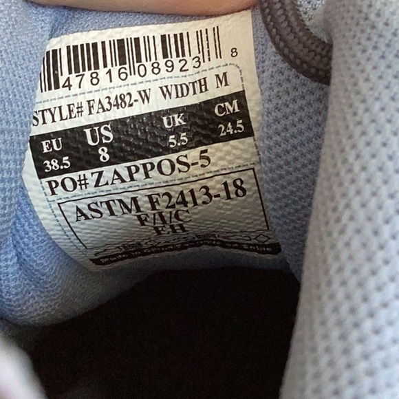 Carhartt women’s force EH Nano toe work shoes. Size 8 charcoal gray/powder blue - Picture 12 of 16